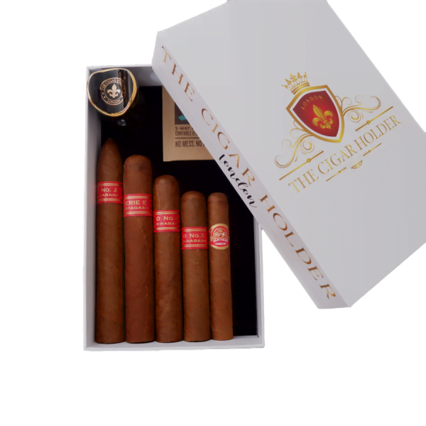 Coffret Découverte Partagas - Sélection de 5 Cigares Cubains avec Repose-Cigare en Céramique